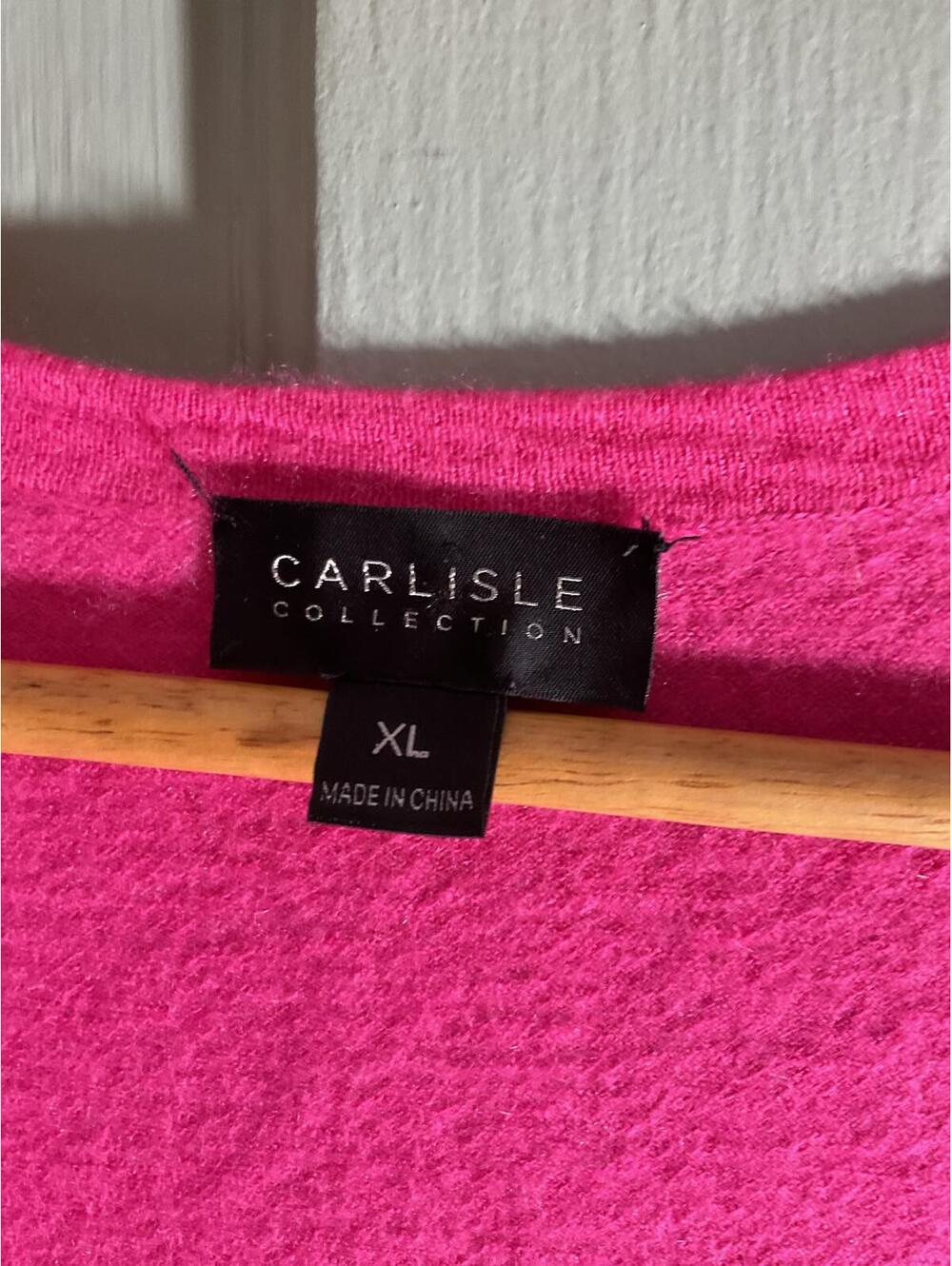 Carlisle Collection Pink Open Front Cashmere Cardigan XL - Picture 3 of 10